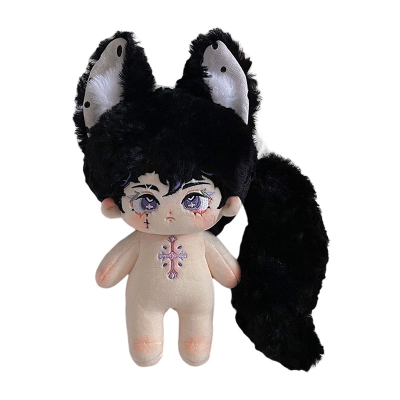 獣尾獣耳付け かわいい男の子 ぬいぐるみ 20cm 本体 無属性なし クロス着せ替え人形 日常服人形 韓国ファッション アイドル ぬいぐるみ用 ドールウェア ぬいぐるみ 20cm 服 靴 洋服