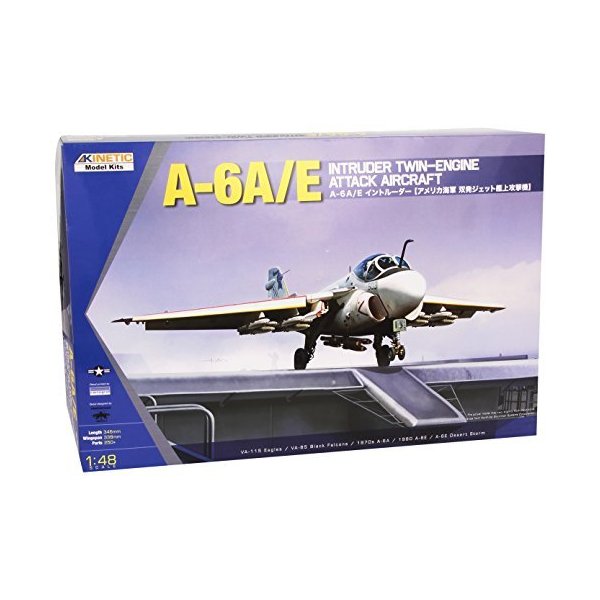 Kinetic A6A/E Intruder Twin-Engine Attack Aircraft Model Kit， Scale 1/48 並行輸入品