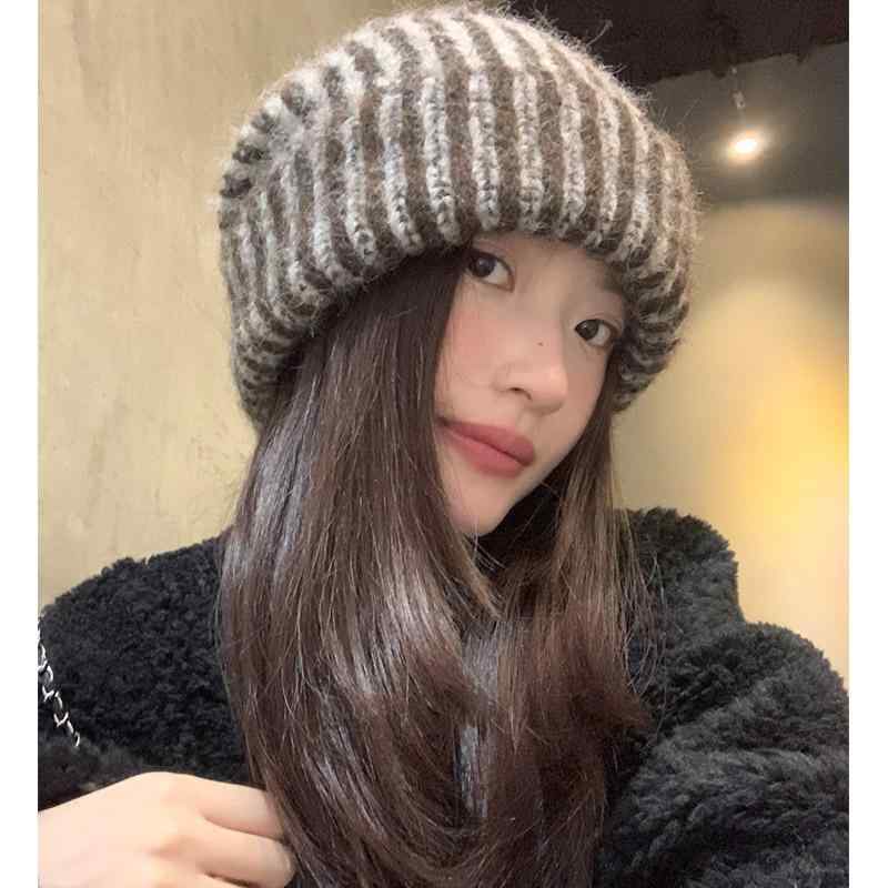ニット帽 レディース 秋冬 ウール 防寒 厚手 暖かい 韓国 メンズ 普段使い レジャー 折り返し シンプル カジュアル 茶 青 グレー 柔らかい