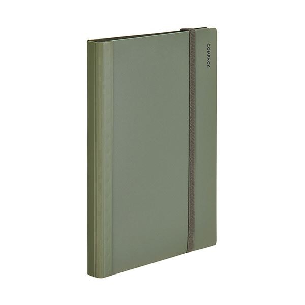 （まとめ） キングジム カラーセレクションクリアーファイル コンパック A4 二つ折り 10ポケット 緑 CN5894Hミト 1セット（5冊） (×3セット)