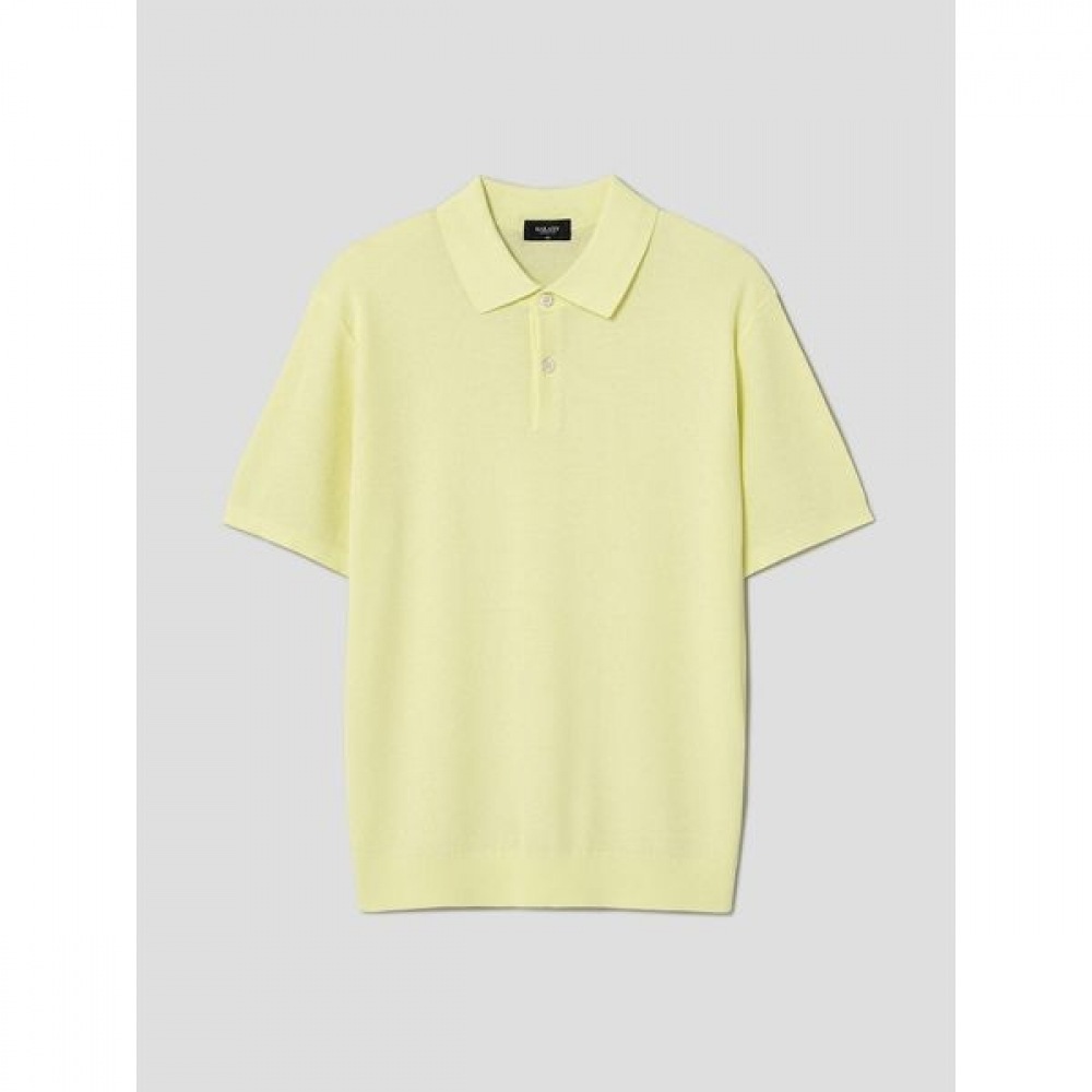 [ギャラクシーライフスタイル] コットンブレンドポロネック半袖セーターアップルグリーン (GC4351E01K)