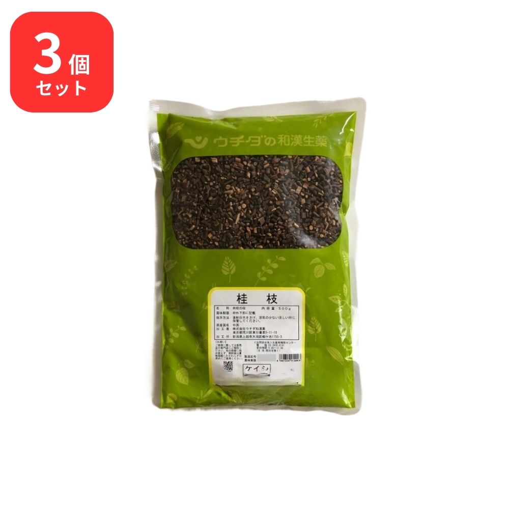 【3個セット】 ウチダ和漢薬 桂枝 ケイシ刻 500g