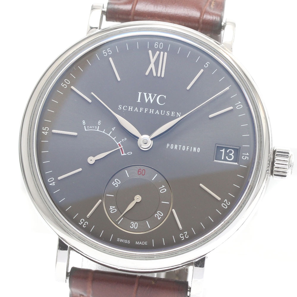 IWC IWC SCHAFFHAUSEN IW510115 ポートフィノ ハイドワインド 8デイズ スモールセコンド パワーリザーブ 手巻き メンズ 保証書付き_849425【中古】