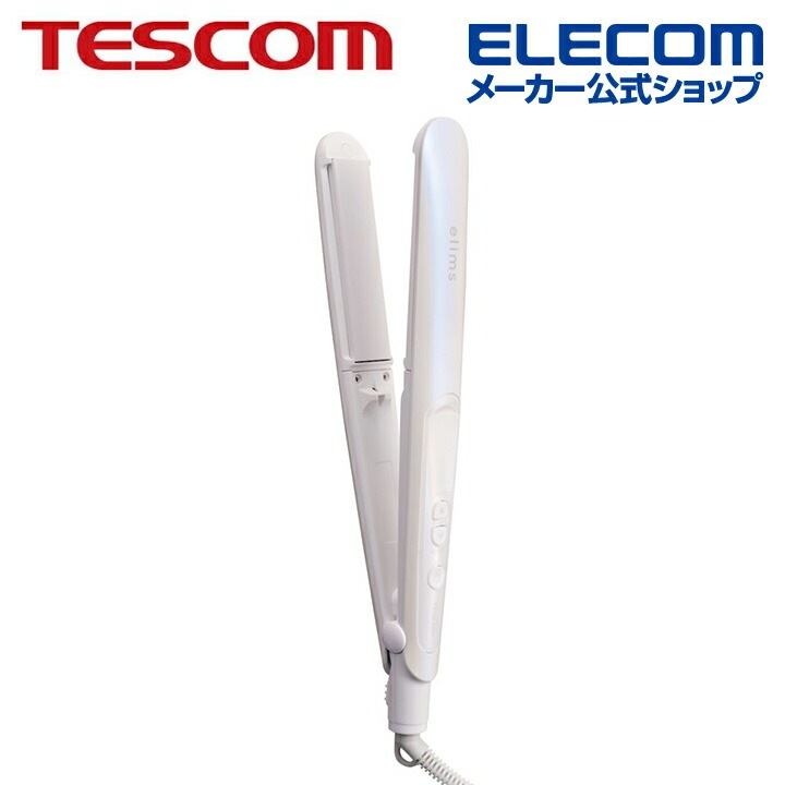 TESCOM マイナスイオン ストレートアイロン ヘアー アイロン elims ストレート ホワイト