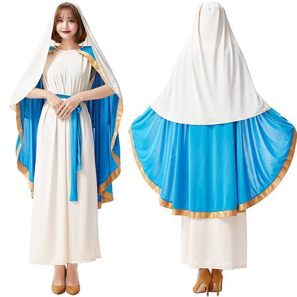 ハロウィン衣装 聖母マリア レディース 民族衣装 コスプレ ユダヤ コスチューム イスラエル マリア イベント 舞台 演出 大人用 学園祭 忘年会 ハロウィーン用品