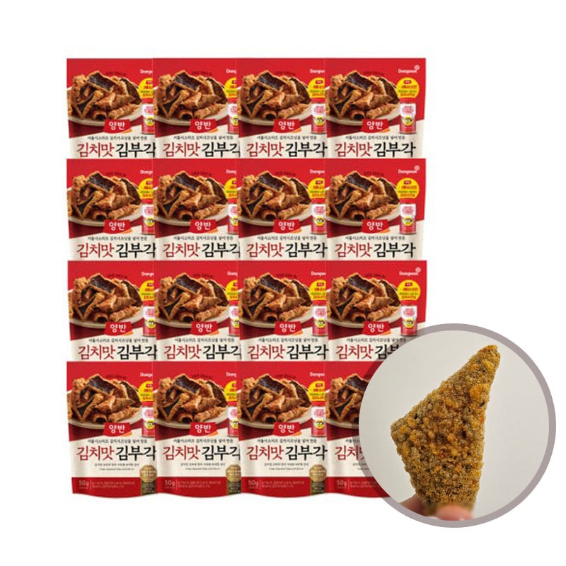 キムチ味 キムブガク 50g x 16袋 計800g サクサクザックザクでピリ辛 韓国式のり天 海苔揚げ