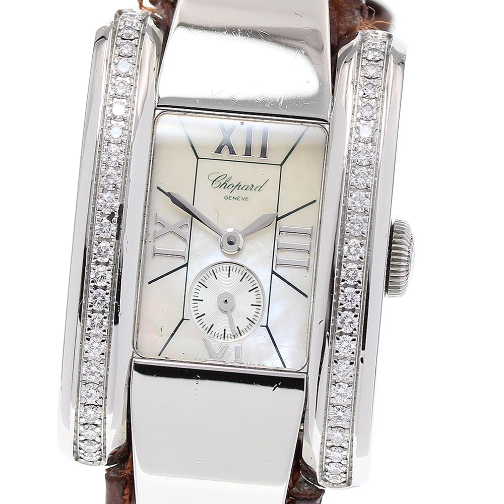 ショパール Chopard 41/8415 ラストラーダ ダイヤベゼル シェル文字盤 クォーツ レディース _842485【中古】