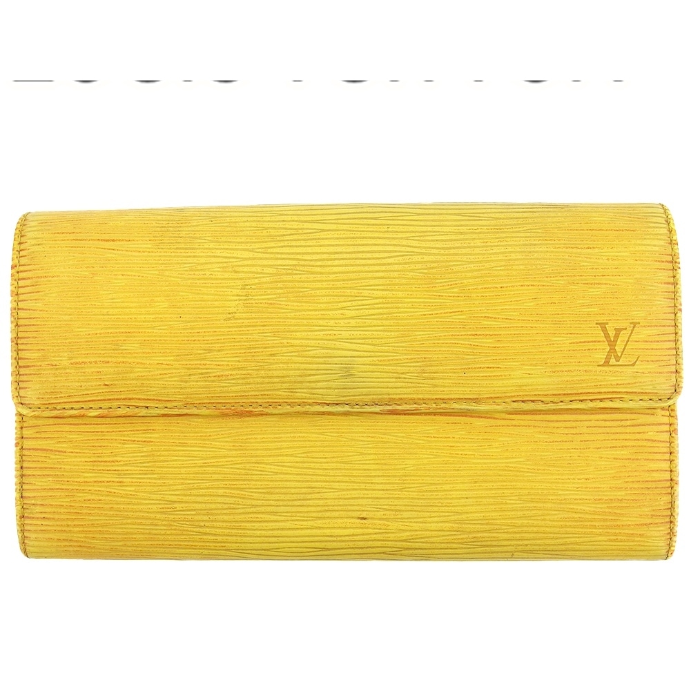 長財布 エピ ポシェットポルトモネクレディ タッシリイエロー レディース 中古