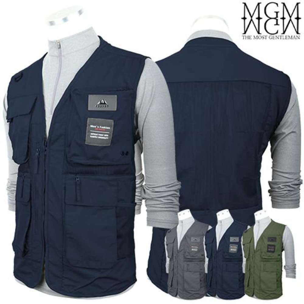 (Most Gentleman) KPB タクティカルメッシュベストハイキングスーツワークウェアフィッシングコンストラクションメッシュベスト登山アウトドア