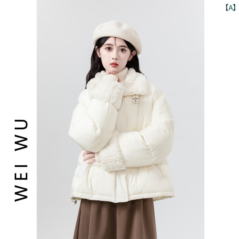 レディース 秋冬 長袖ダウンジャケット アウター モテ服 韓国 かわいい カレッジ ガーリー おしゃれ アップ 暖かい 防寒 デート イベント レジャー 女子会 普段 通勤 通学