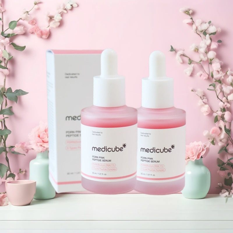 1+1 肌跡ケア ピンク美容液PDRN・ヒアルロン酸・透明感サポート・30ml