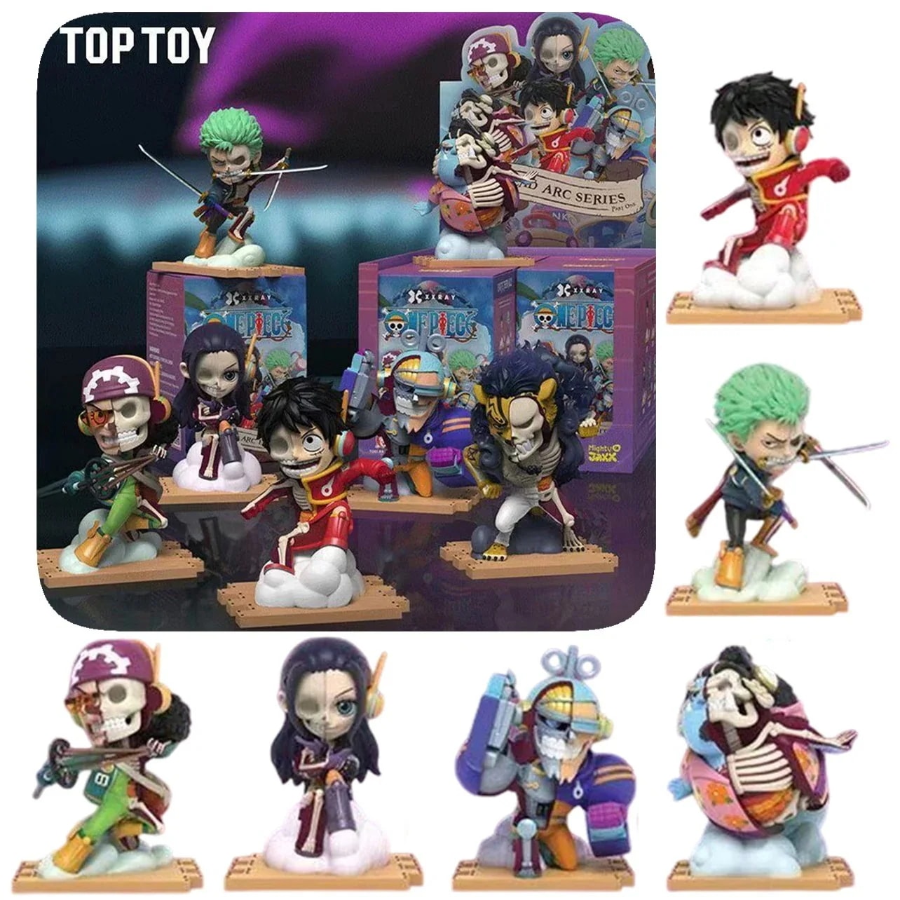 【公式正規品】 TOP TOY ワンピース X ジェイソン・フリーニ 蛋頭島シリーズ ルフィ フランキー ロビン ジンベエ ウソップ ゾロ 中国限定 ブラインドボックス 日本未発売 フィギュア