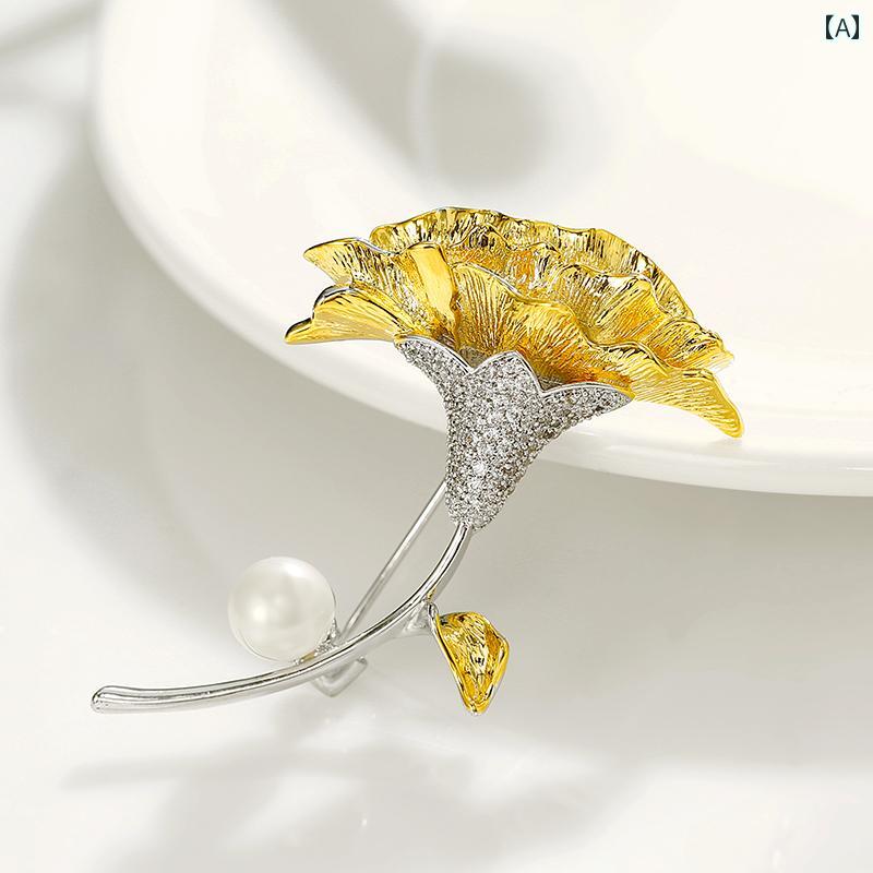 ブローチ おしゃれ 淡水 パール 朝顔 女性 ファッション ジャケット カーディガン ピン ファッション コサージュ 入学式 卒業式