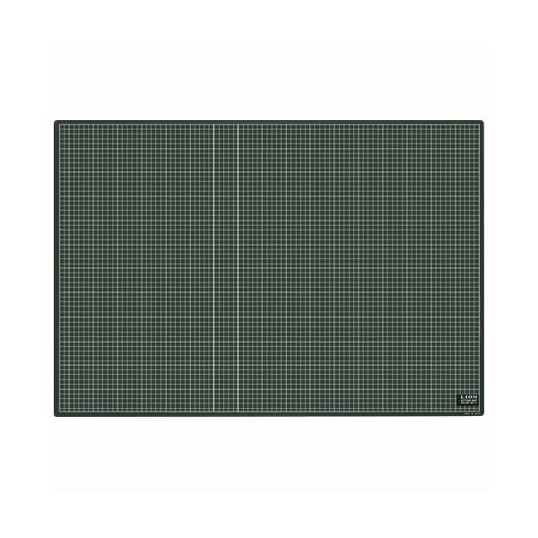 ライオン事務器 カッティングマット再生PVC製 両面使用 900×620×3mm 黒／黒 CM-9011 1枚