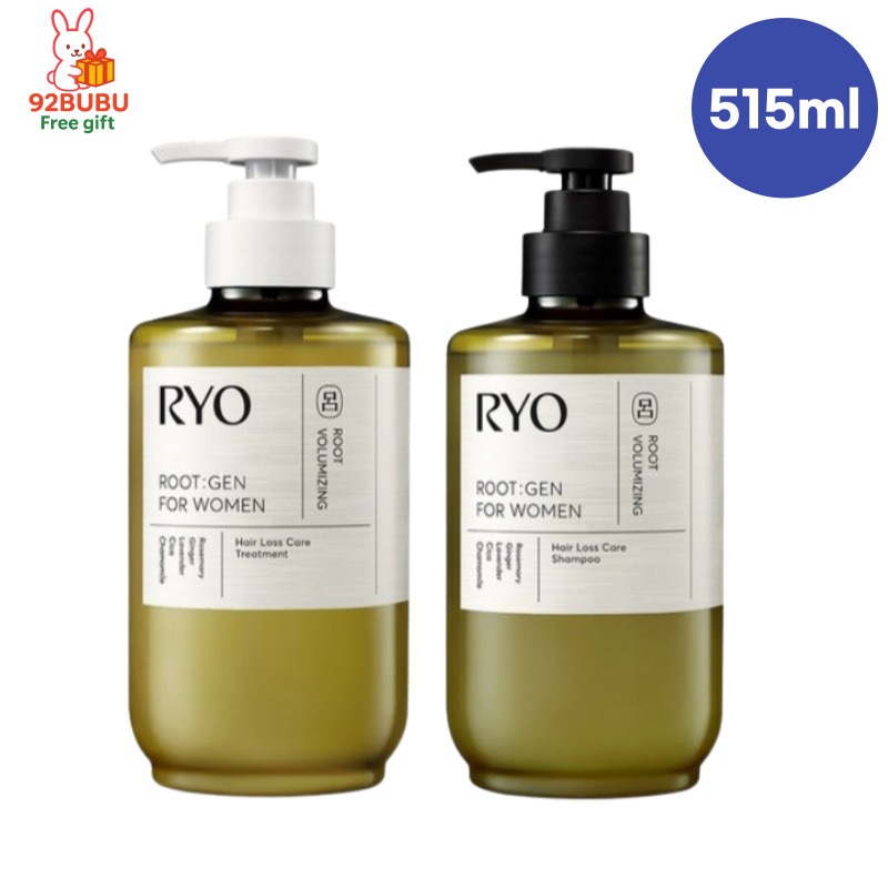 [ ヘアトニックセット 韓国人気]ルートジェン性用ヘアケア セット シャンプー + トリートメント各 515ml/大容量/脱毛ケア/スカルプケア/ダメージヘア/ノンシリコン/髪 ボリューム/韓国人気