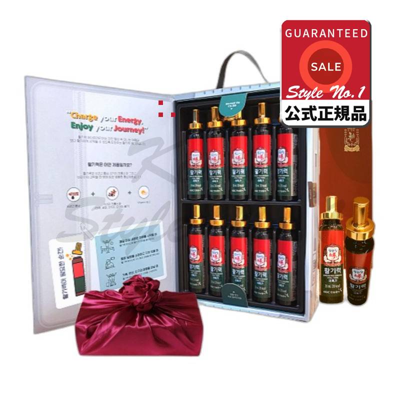 6年根紅参精活気力キャリアギフトセット20個入り（紅参濃縮液ビタミン含有量）400ml+ショッピングバッグギフトセット（保磁器含む）1セット