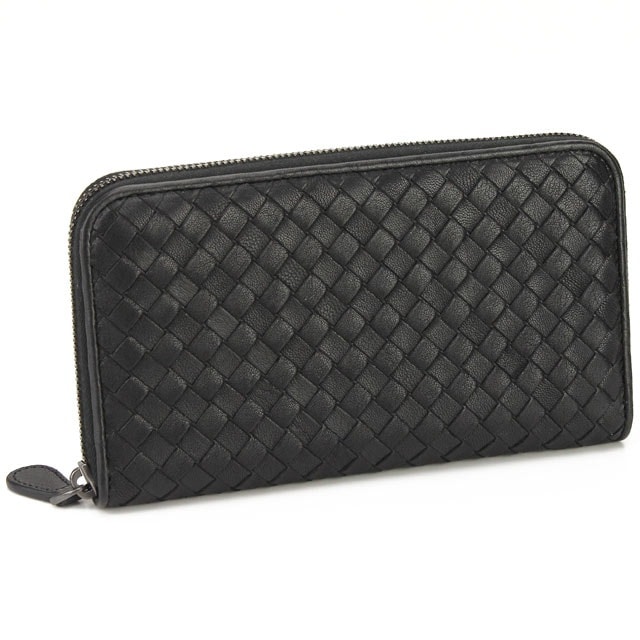 114076-VX051-1000ボッテガヴェネタラウンドファスナー長財布イントレチャート ナッパ