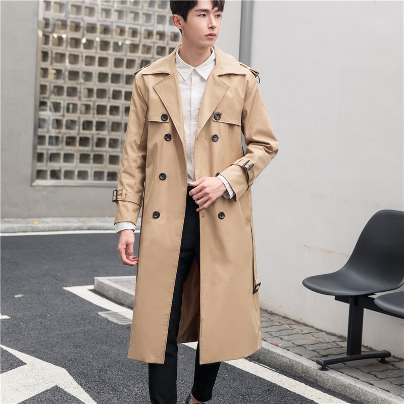 オーバーサイズ 大きいサイズ ジャケット コート スプリングコート ライトアウター アウター トレンチコート 秋 ロング丈 防寒 春 メンズコート