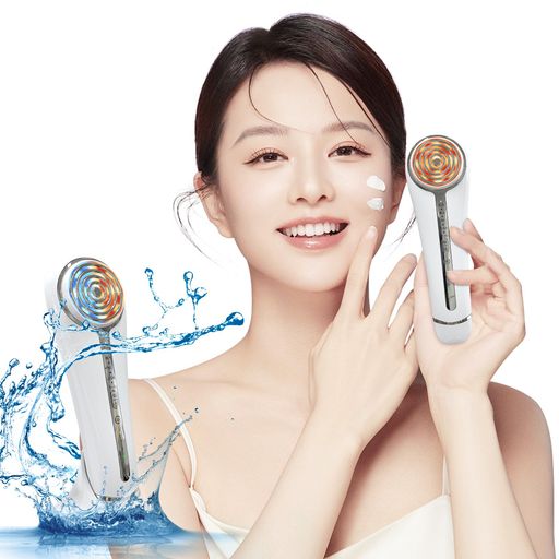 【2024年新モデル】美顔器 EMS 美容器 RF美顔器 目元美顔器 1台多役 自宅用美顔器 EMS微電流 温冷機能 5種類モード 3段階レベル 超音波振動 LED4色光エステ 目元ケア 肌ケア 口元