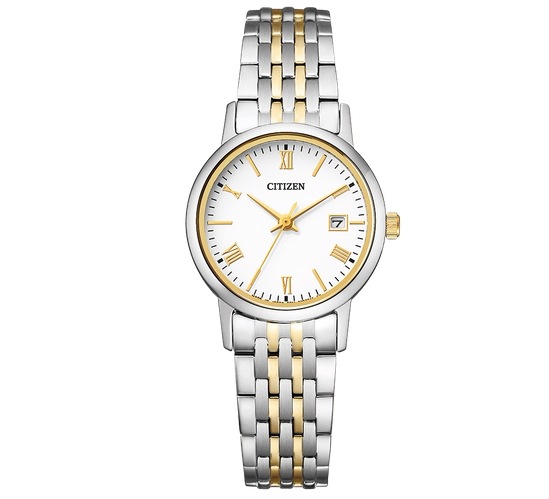 エコドライブ ソーラー ホワイト サファイアガラス 日本製 レディース EW1584-59C 腕時計