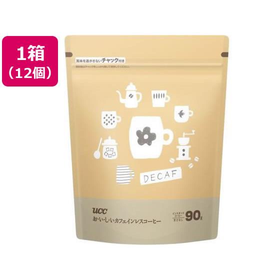 おいしいカフェインレスコーヒー 袋 90g 12個 UCC 394160