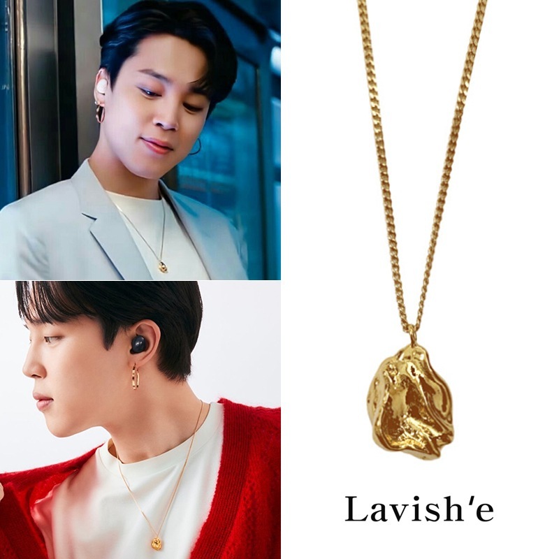 [Lavishe] bts ジミン着用メルティング真珠ストーンビンテージネックレス