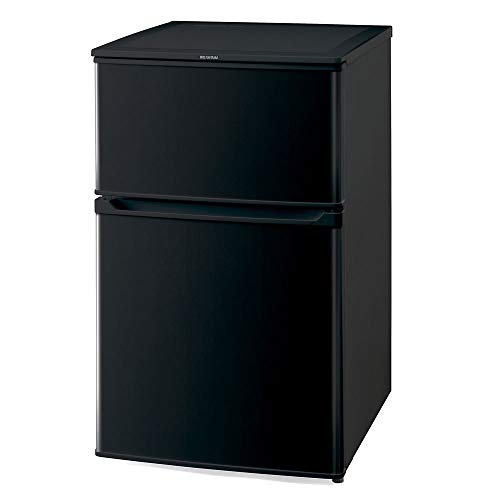 【正規通販】 90L 冷蔵庫 アイリスオーヤマ 2ドア IRSD-9B-B ブラック 幅47cm 耐熱天板 1人暮らし 冷蔵庫