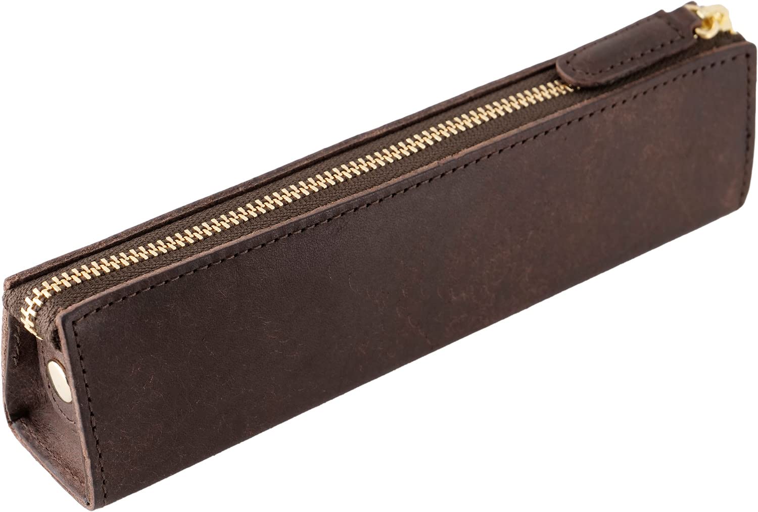 【全国送料無料】 スリップオン ペンケース PB ファスナーペンケース M カスターニョ(焦茶) IPV-5801 革 イタリアンレザー スリム シンプル