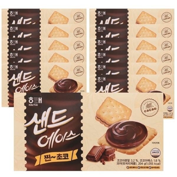 ヘテ製菓 エースサンド 蒸しチョコ 204g 12個