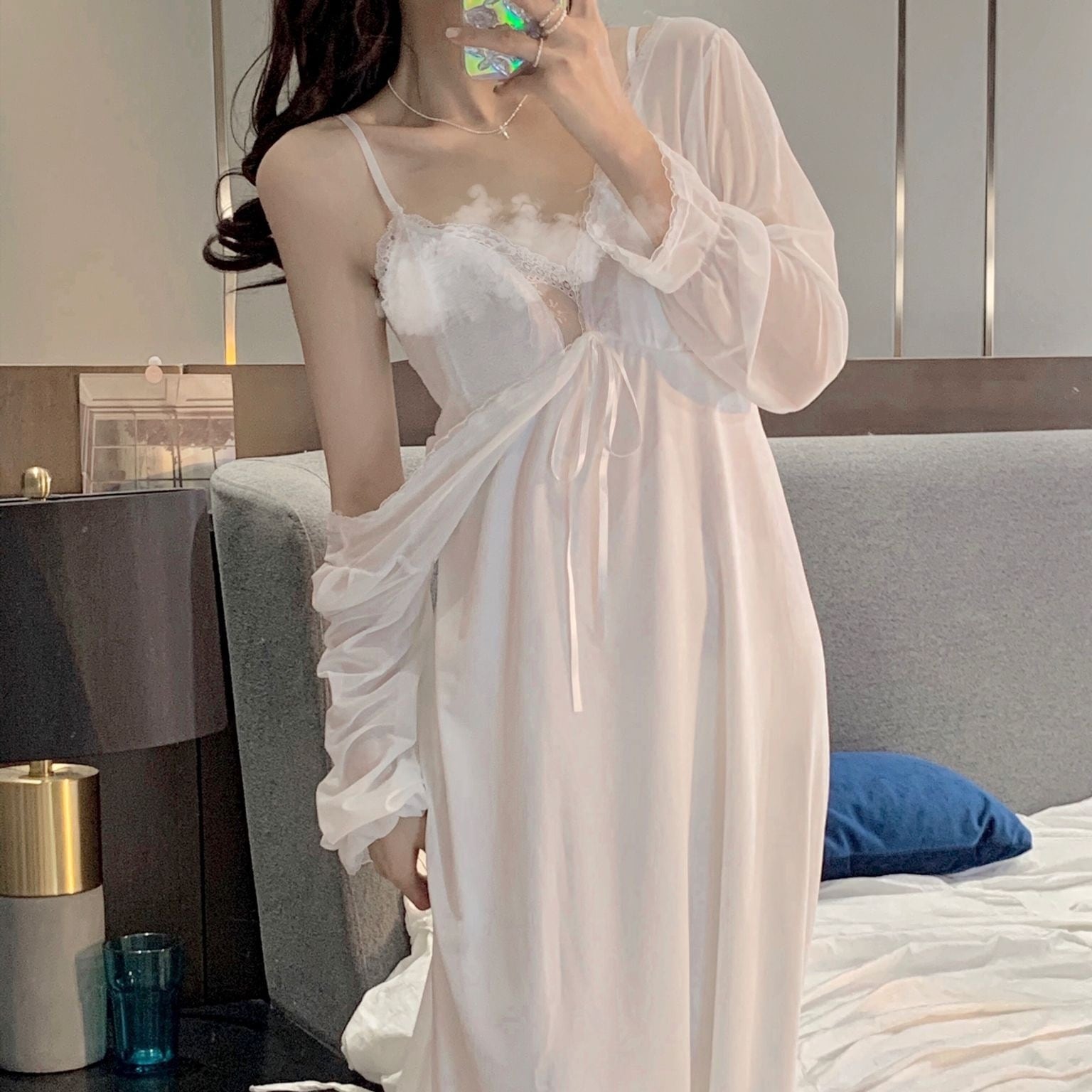 レディース ルームウェア 部屋着 寝巻 ナイトウェア リラックスウェア ワンピースタイプ 5,029円