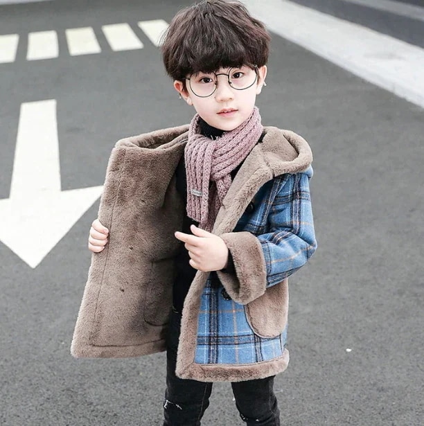 男児 起毛 厚手のコート 冬服 新商品 児童服 秋冬服 男児