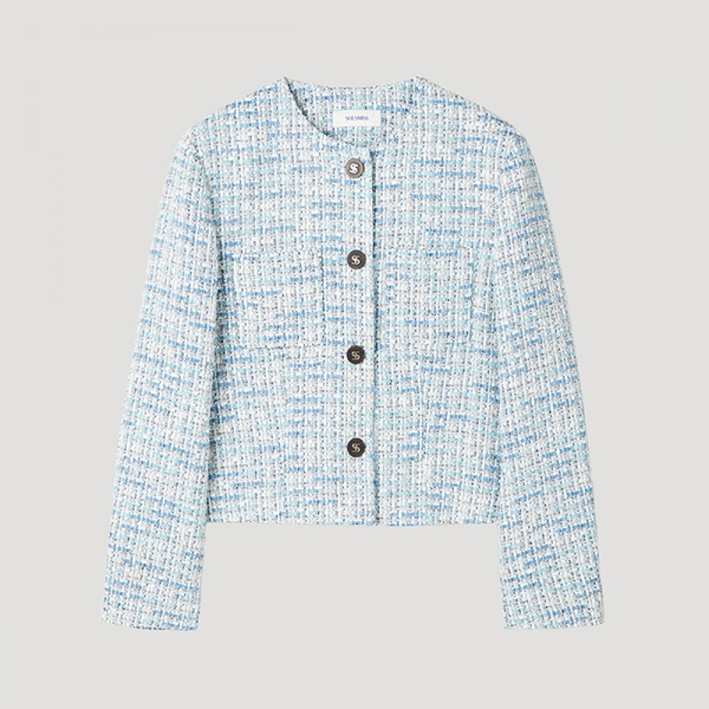 [Shes Miss] グリッターパッチポケットツイードジャケット_SWWJKP12100 10,984円