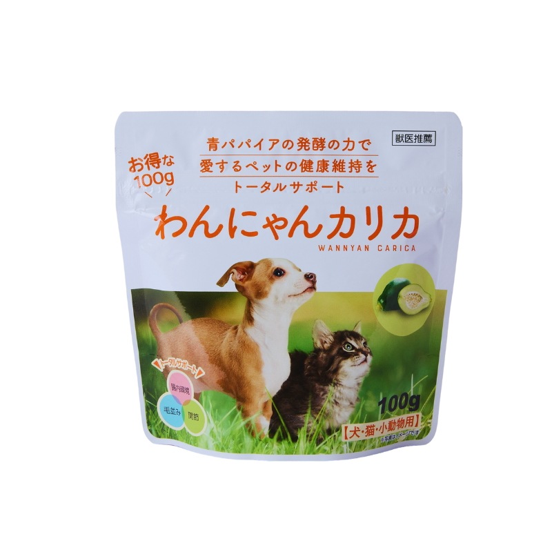 わんにゃんカリカ100g　大容量タイプ　メーカー公式　ペット用カリカセラピ　青パパイア発酵食品　大型犬　多頭飼い