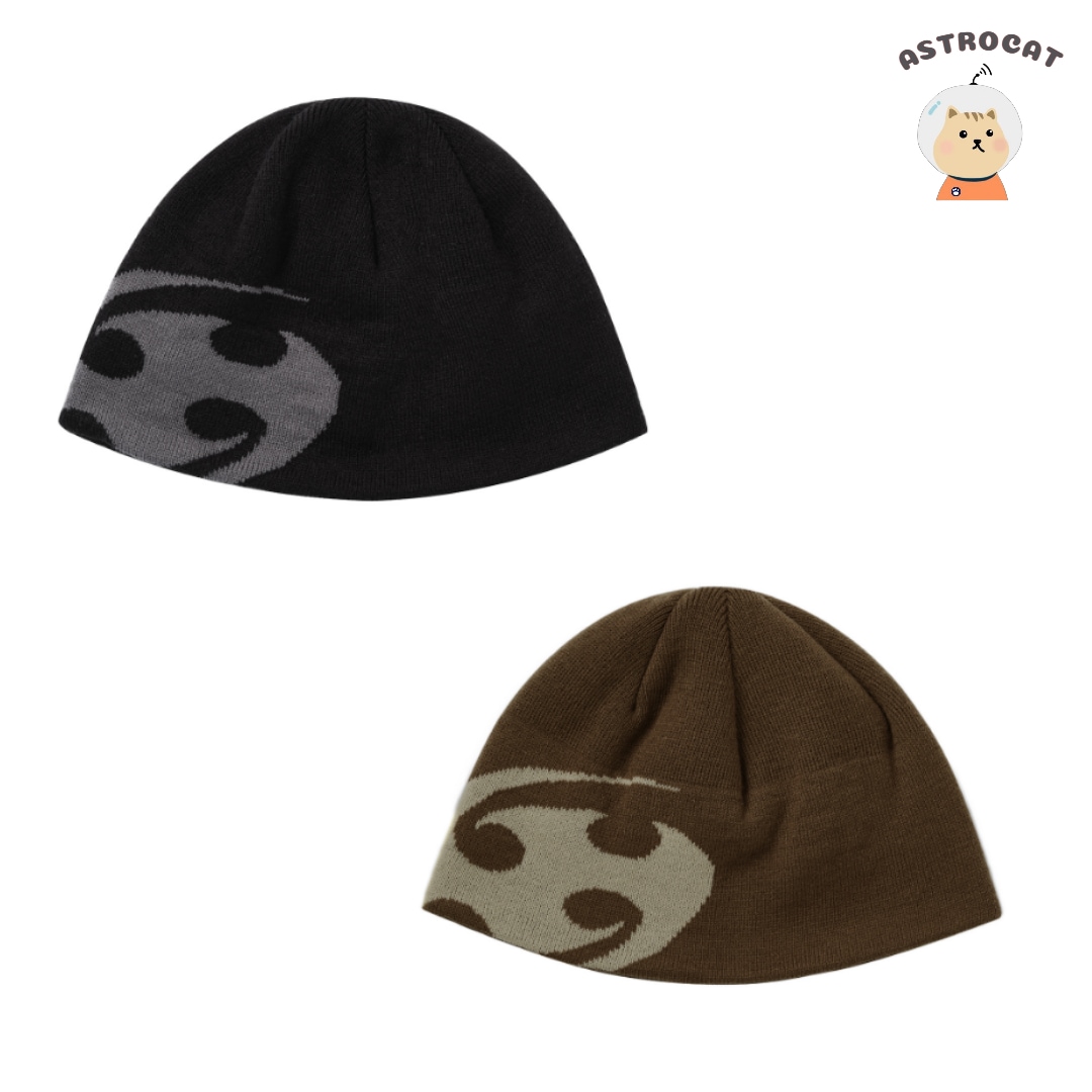 LOGO BEANIE_Black,Brown Gorpcore Y2K 韓国ファッション 韓国ビーニー メンズビーニー レディースビーニー アイドルビーニー