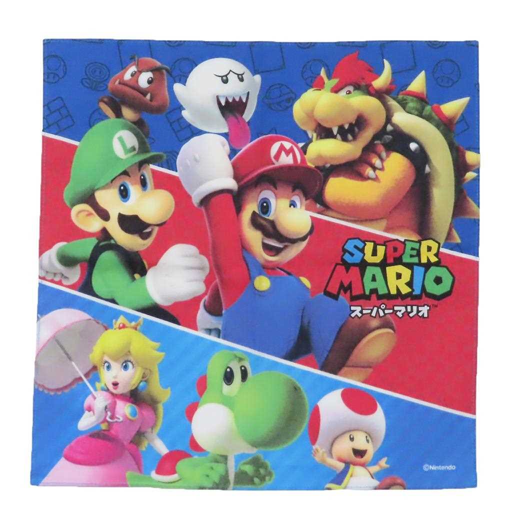 マリオブラザーズ ハンカチ　未使用　昭和レトロ Qoo10] スーパーマリオブラザーズ ハンカチ ハン