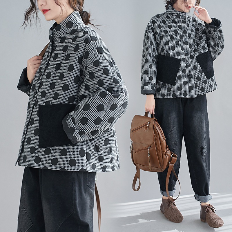 高級な質感 中綿コート コート レディース 冬 アウター 中綿 ゆったり ハイネック ママ 暖かい 体型カバー 大きいサイズ 通勤 防寒 6,419円