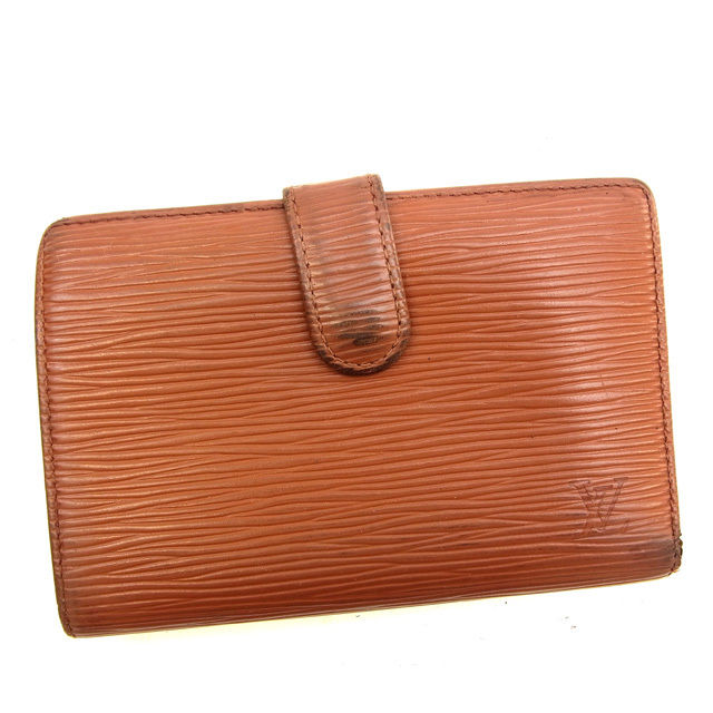 二つ折り財布 /がま口 エピ /ポルトフォイユヴィエノワ ケニアブラウン 中古