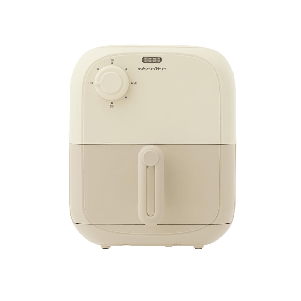 recolte レコルト エアーオーブン ミニ ノンフライヤー エアフライヤー 1.5L ノンオイル 油なし調理 専用レシピ付き ホワイトベージュ RAO-2(W) 新品・未開封品