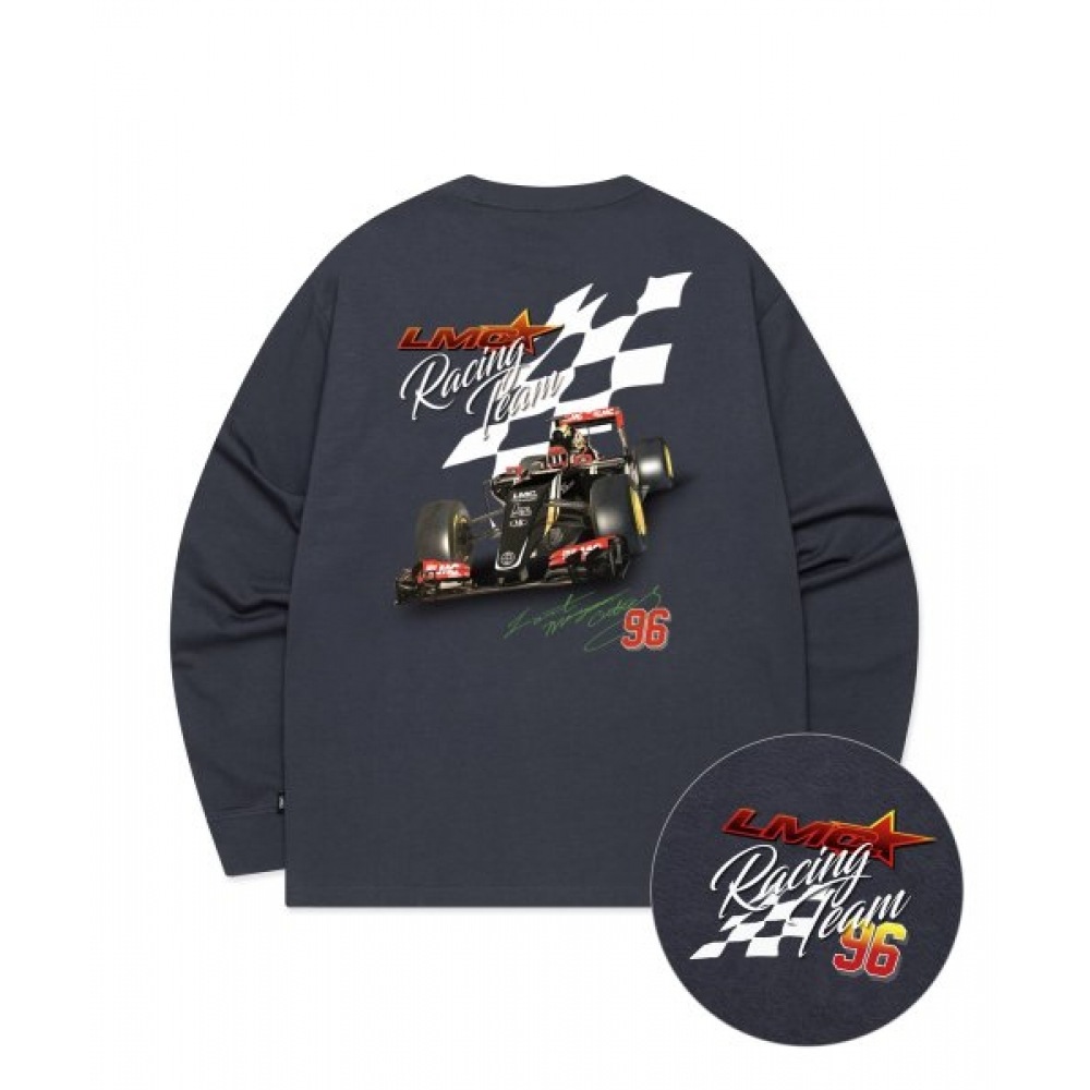 LMC レーシングチームロングシルバー T シャツチャコール