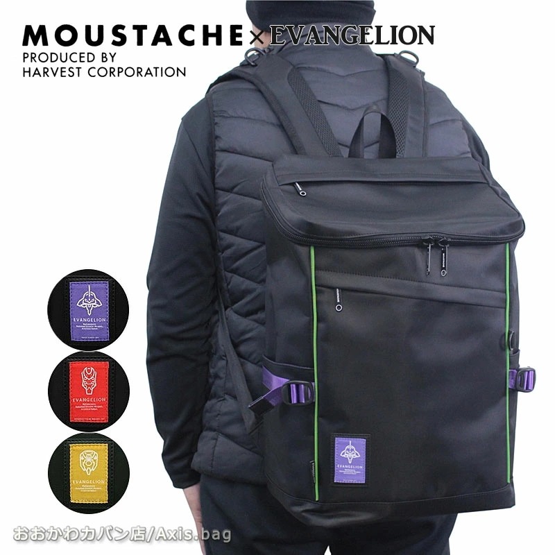 moustache × EVANGELION COLLABORATION エヴァンゲリオンコラボレーション スクエアリュックサック 30L JEB-4005 正規取扱店