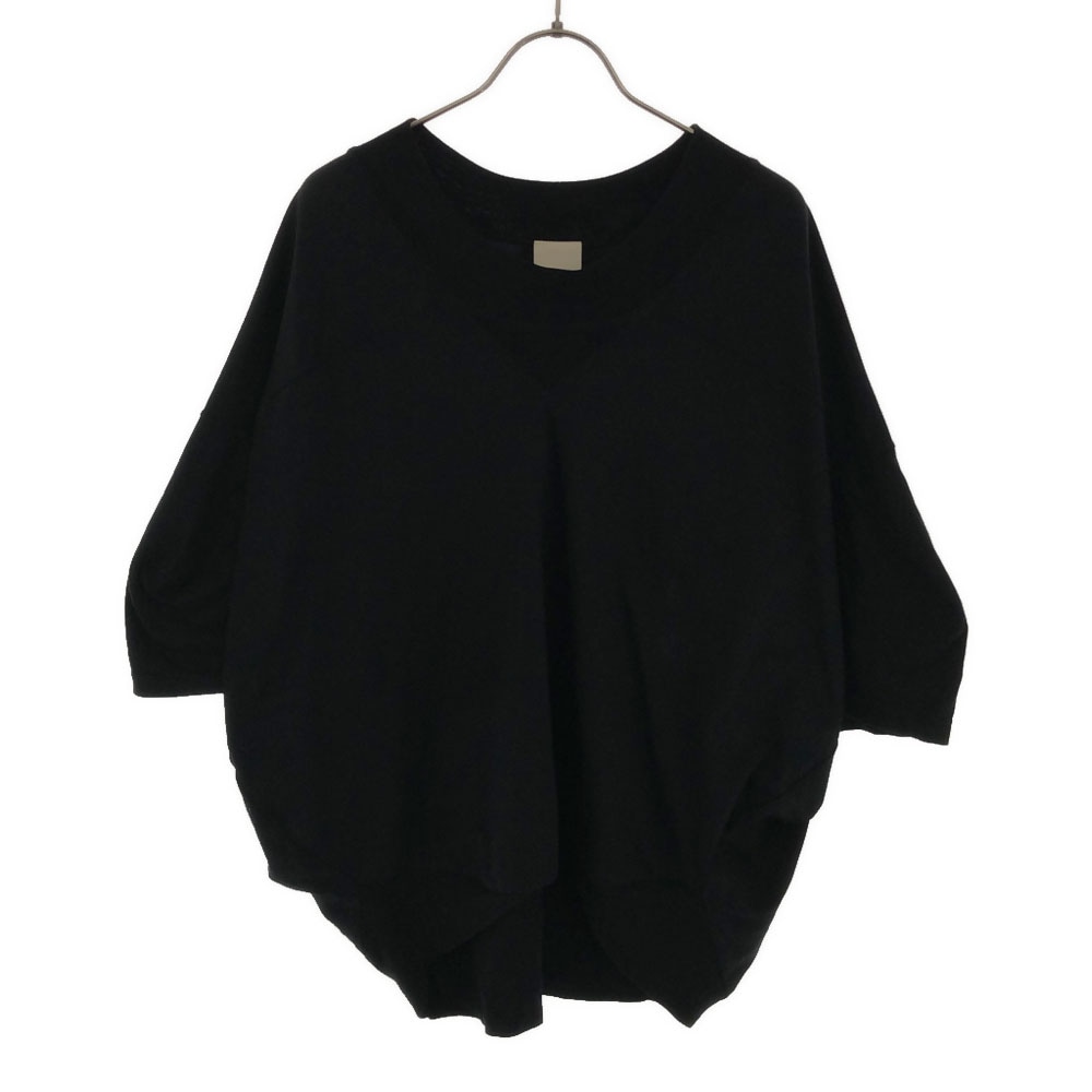 エリウツギ 日本製 7分袖 カットソー F ブラック eriutsugi レディース 21,164円