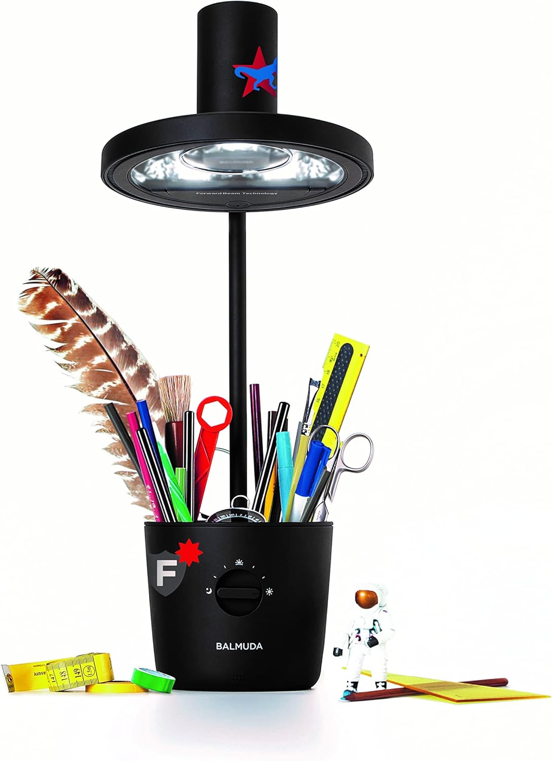 太陽光LEDデスクライト ブラック L01A-BK