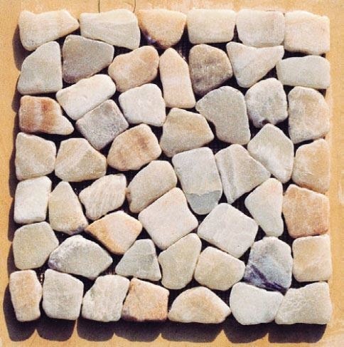 ジャービス商事　ストーンペイバー　オニックス　10枚セット（1カートン）　34615　石タイル