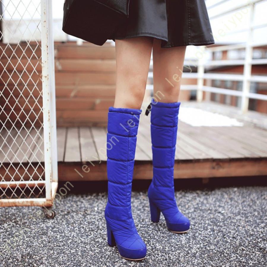 スノーブーツ レディース ウィンターブーツ 防水 防滑 防寒 雪 雨 ブーツ 長靴 レインブーツ スノーシューズ ロング丈 厚手 保温 裏ボア 防臭