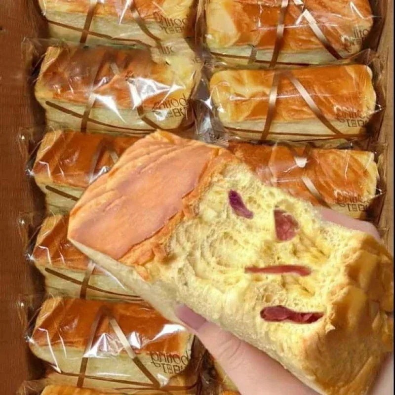 おいしいパン厚切りトーストソフトミルク香ばしい手切りパン栄養朝食ケーキ夜食空腹を満たしインスタント食品