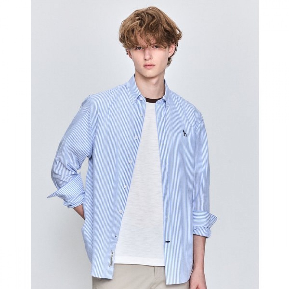 [25SS] ブルーシーサッカーストライプシャツHZSH5B322B2