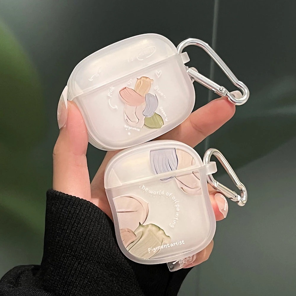 落書き顔料アートマットイヤホンためairpods 2 3プロairpod 2ソフトtpu保護カバーア