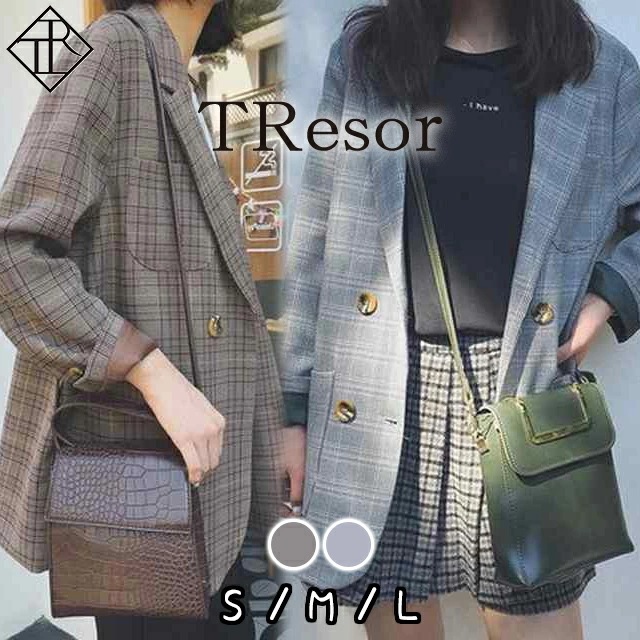 【即納】ジャケット レディース カジュアル 秋 長袖 ライトアウター 春アウター フォーマル 羽織 コート オフィス 大きいサイズ チェック柄 テーラードジャケット フェミニン ガーリー ナチュラル 10,865円