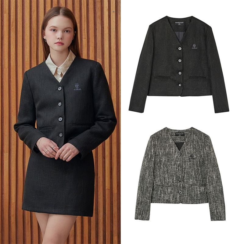 [韓国ファッション]クラシックツイードジャケット(2col) 韓国人気ブランド レディース セット