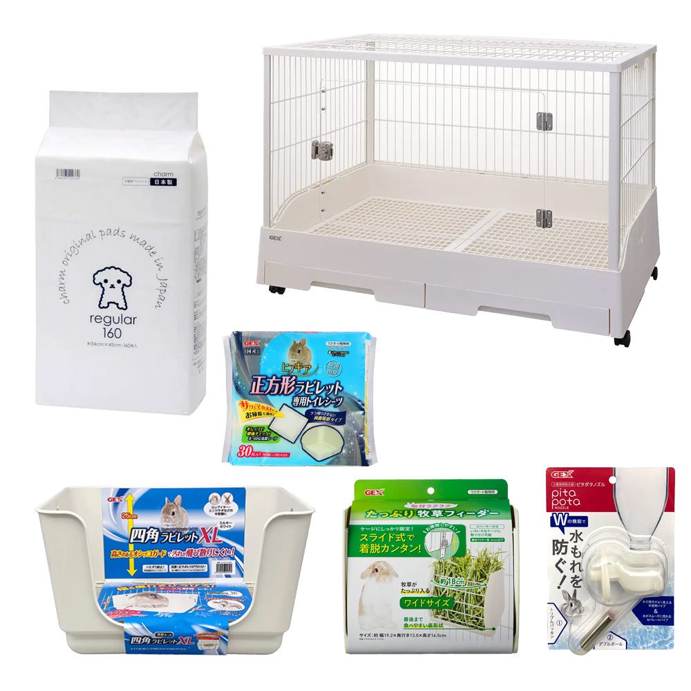 ＧＥＸ　クリアフロント８０　うさぎの飼育セット　幅８１.５X奥行き５４.５X高さ５９.０ｃｍｍ　ＣＲＣ50―20―10―10―00